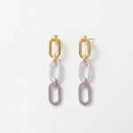 SELMA Waterproof 18K Gold Plated Duo Tone Earrings – Brushed/Sanded Stainless Steel - DANSK Copenhagen