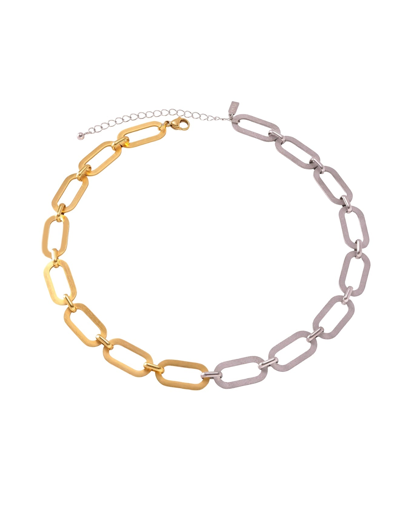 SELMA Waterproof 18K Gold Plated Duo Tone Necklace – Brushed/Sanded Stainless Steel - DANSK Copenhagen