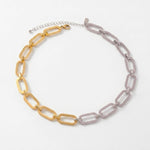 SELMA Waterproof 18K Gold Plated Duo Tone Necklace – Brushed/Sanded Stainless Steel - DANSK Copenhagen