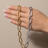 SELMA Waterproof 18K Gold Plated Duo Tone Necklace – Brushed/Sanded Stainless Steel - DANSK Copenhagen