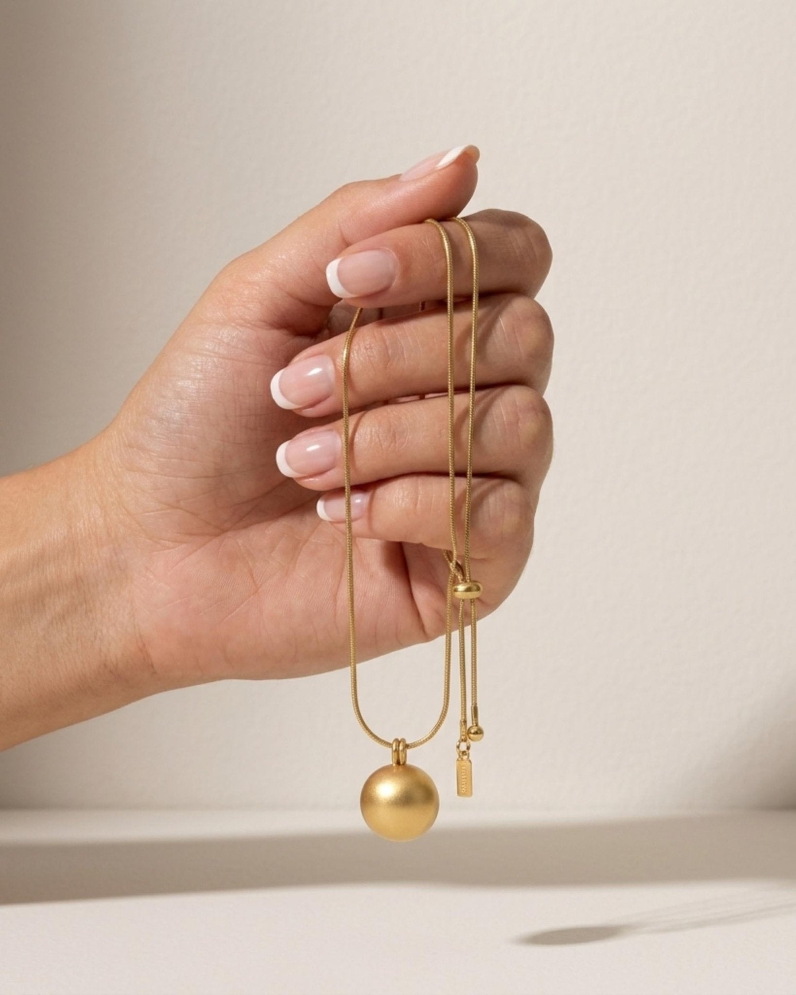 SIGNE Waterproof 18K Gold Plated Necklace - Adjustable Chain & Sanded Stainless Steel - DANSK Copenhagen