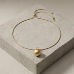 SIGNE Waterproof 18K Gold Plated Necklace - Adjustable Chain & Sanded Stainless Steel - DANSK Copenhagen
