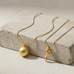 SIGNE Waterproof 18K Gold Plated Necklace - Adjustable Chain & Sanded Stainless Steel - DANSK Copenhagen