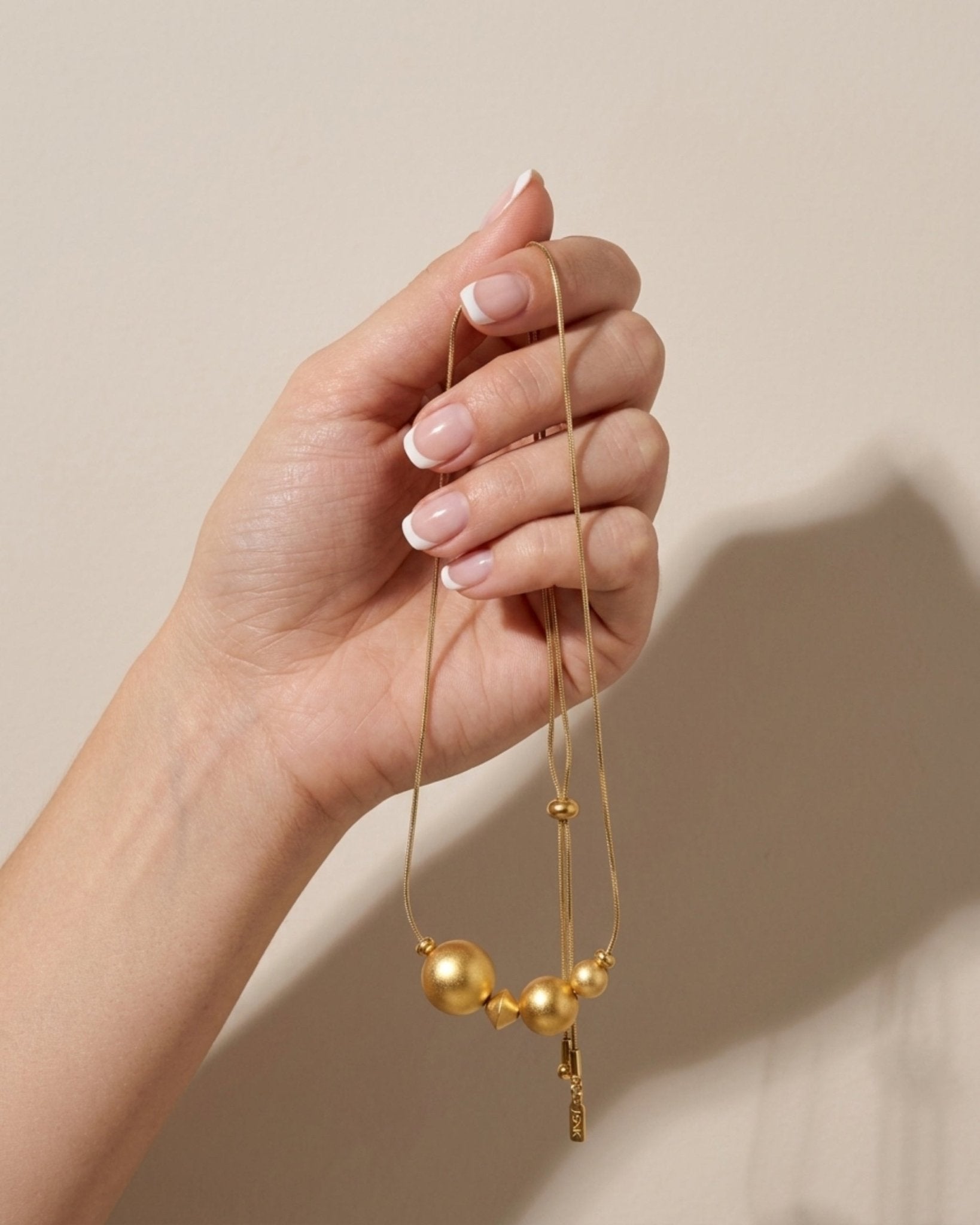 SIGNE Waterproof 18K Gold Plated Original Necklace - Adjustable Chain & Sanded Stainless Steel - DANSK Copenhagen