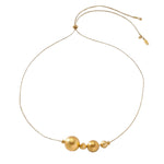 SIGNE Waterproof 18K Gold Plated Original Necklace - Adjustable Chain & Sanded Stainless Steel - DANSK Copenhagen