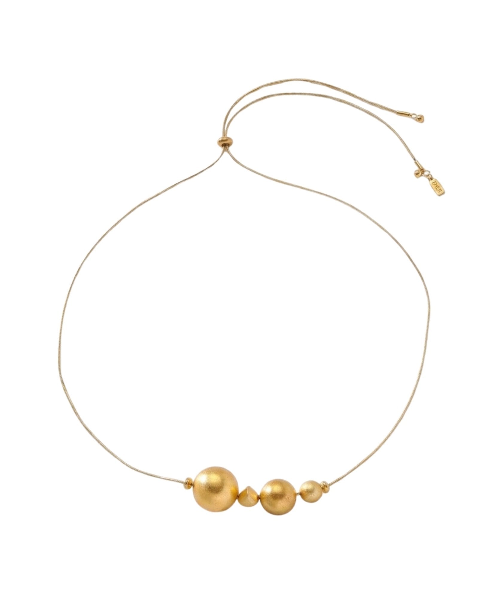 SIGNE Waterproof 18K Gold Plated Original Necklace - Adjustable Chain & Sanded Stainless Steel - DANSK Copenhagen