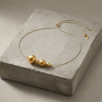 SIGNE Waterproof 18K Gold Plated Original Necklace - Adjustable Chain & Sanded Stainless Steel - DANSK Copenhagen
