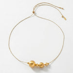 SIGNE Waterproof 18K Gold Plated Original Necklace - Adjustable Chain & Sanded Stainless Steel - DANSK Copenhagen