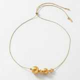 SIGNE Waterproof 18K Gold Plated Original Necklace - Adjustable Chain & Sanded Stainless Steel - DANSK Copenhagen