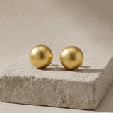 SIGNE Waterproof 18K Gold Plated Post Earrings - Sanded Stainless Steel - DANSK Copenhagen