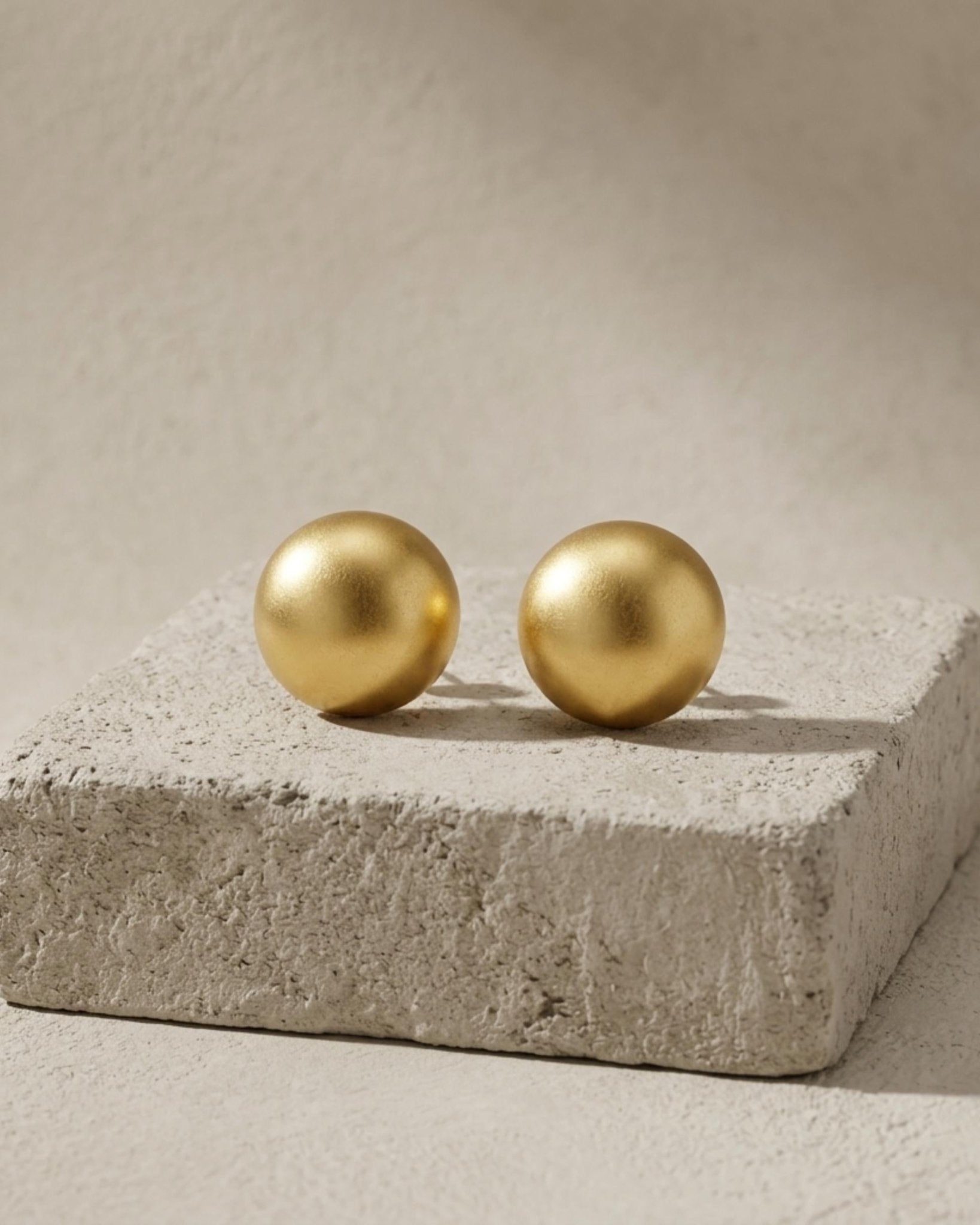 SIGNE Waterproof 18K Gold Plated Post Earrings - Sanded Stainless Steel - DANSK Copenhagen