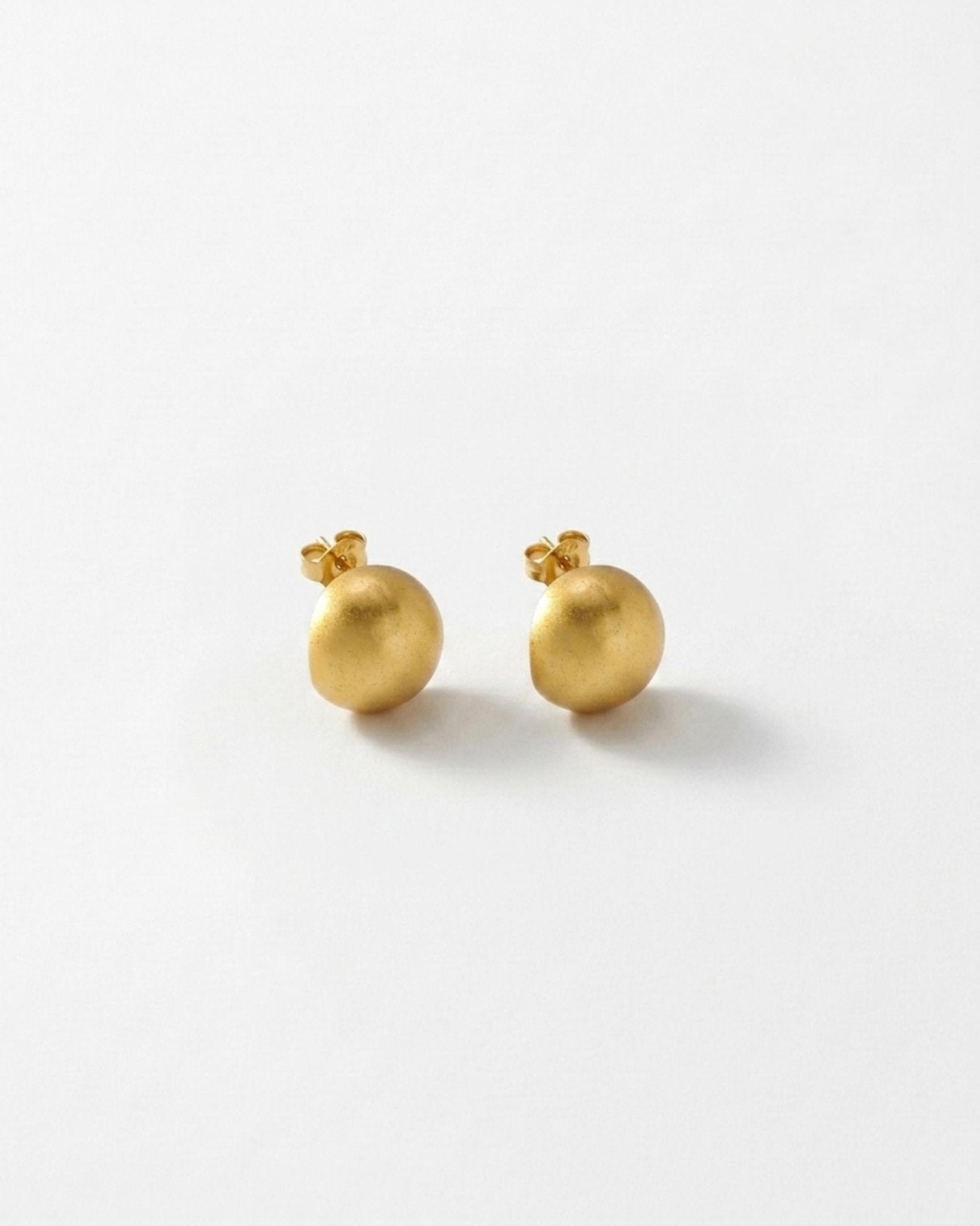 SIGNE Waterproof 18K Gold Plated Post Earrings - Sanded Stainless Steel - DANSK Copenhagen