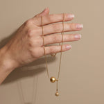 SIGNE Waterproof 18K Gold Plated Simple Necklace - Sanded Stainless Steel - DANSK Copenhagen