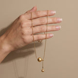 SIGNE Waterproof 18K Gold Plated Simple Necklace - Sanded Stainless Steel - DANSK Copenhagen