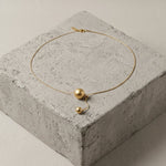 SIGNE Waterproof 18K Gold Plated Simple Necklace - Sanded Stainless Steel - DANSK Copenhagen