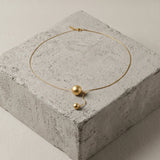 SIGNE Waterproof 18K Gold Plated Simple Necklace - Sanded Stainless Steel - DANSK Copenhagen