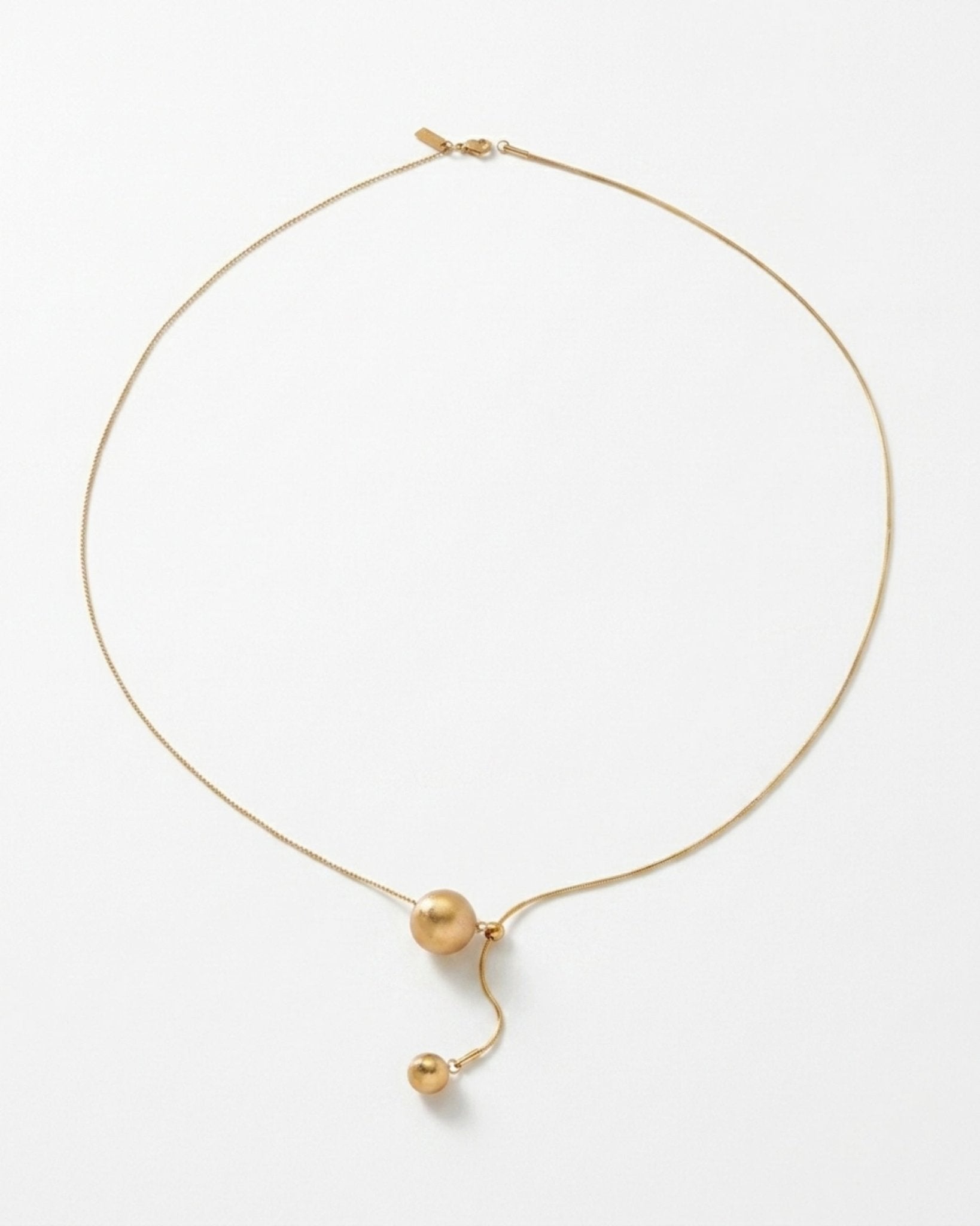 SIGNE Waterproof 18K Gold Plated Simple Necklace - Sanded Stainless Steel - DANSK Copenhagen