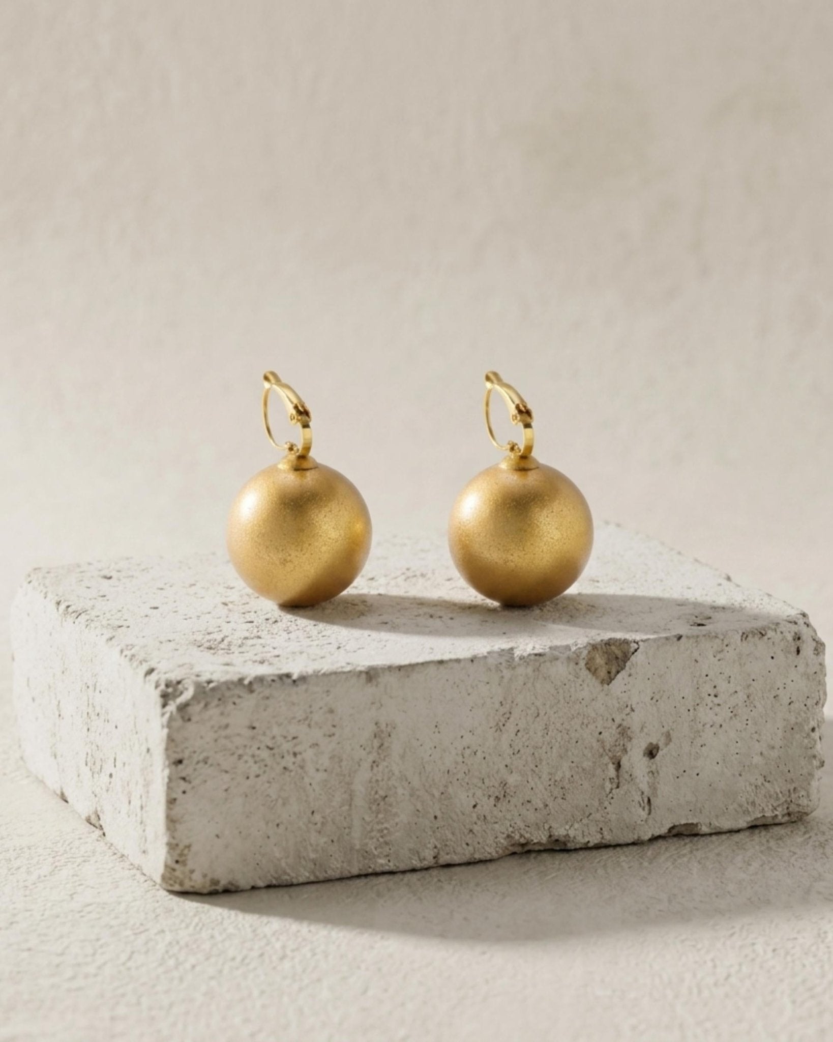 SIGNE Waterproof 18K Gold Plating Statement French Clip - Sanded Stainless Steel - DANSK Copenhagen