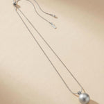 SIGNE Waterproof Silver Stainless Steel Necklace - Adjustable Chain & Sanded Finish - DANSK Copenhagen