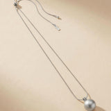 SIGNE Waterproof Silver Stainless Steel Necklace - Adjustable Chain & Sanded Finish - DANSK Copenhagen