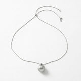 SIGNE Waterproof Silver Stainless Steel Necklace - Adjustable Chain & Sanded Finish - DANSK Copenhagen