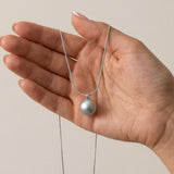 SIGNE Waterproof Silver Stainless Steel Necklace - Adjustable Chain & Sanded Finish - DANSK Copenhagen