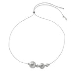 SIGNE Waterproof Silver Stainless Steel Original Necklace - Adjustable Chain & Sanded Finish - DANSK Copenhagen