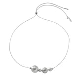 SIGNE Waterproof Silver Stainless Steel Original Necklace - Adjustable Chain & Sanded Finish - DANSK Copenhagen