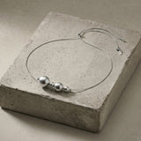 SIGNE Waterproof Silver Stainless Steel Original Necklace - Adjustable Chain & Sanded Finish - DANSK Copenhagen