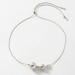 SIGNE Waterproof Silver Stainless Steel Original Necklace - Adjustable Chain & Sanded Finish - DANSK Copenhagen