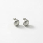 SIGNE Waterproof Silver Stainless Steel Post Earrings - Sanded Finish - DANSK Copenhagen