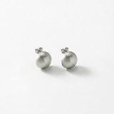 SIGNE Waterproof Silver Stainless Steel Post Earrings - Sanded Finish - DANSK Copenhagen