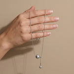 SIGNE Waterproof Silver Stainless Steel Simple Necklace - Sanded Finish - DANSK Copenhagen