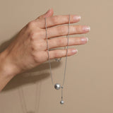 SIGNE Waterproof Silver Stainless Steel Simple Necklace - Sanded Finish - DANSK Copenhagen