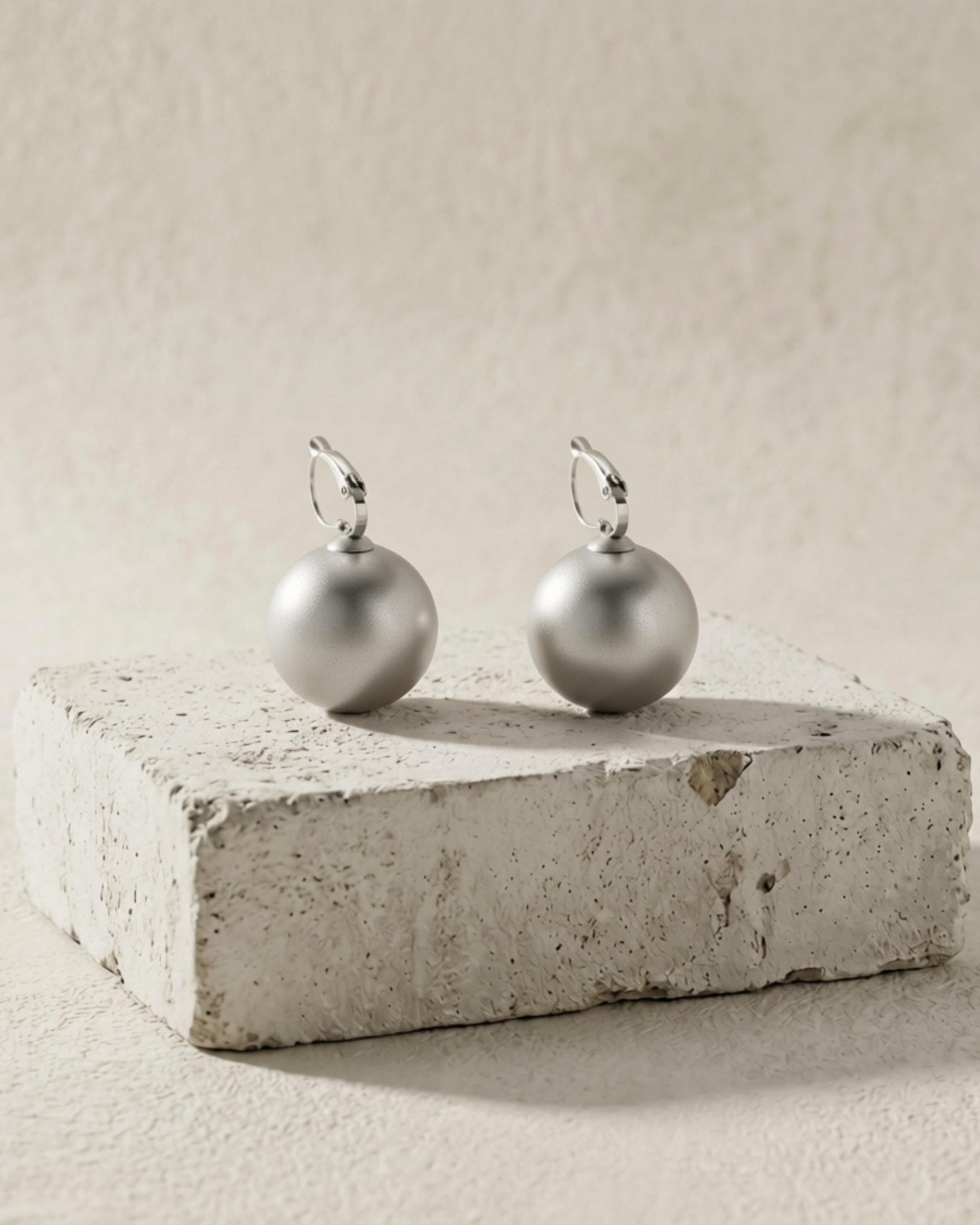 SIGNE WaterproofSilver Stainless Steel Statement French Clip - Sanded Finish - DANSK Copenhagen