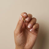 SIGRID Waterproof 18K Gold Plated Post Earring - Brushed Stainless Steel - DANSK Copenhagen