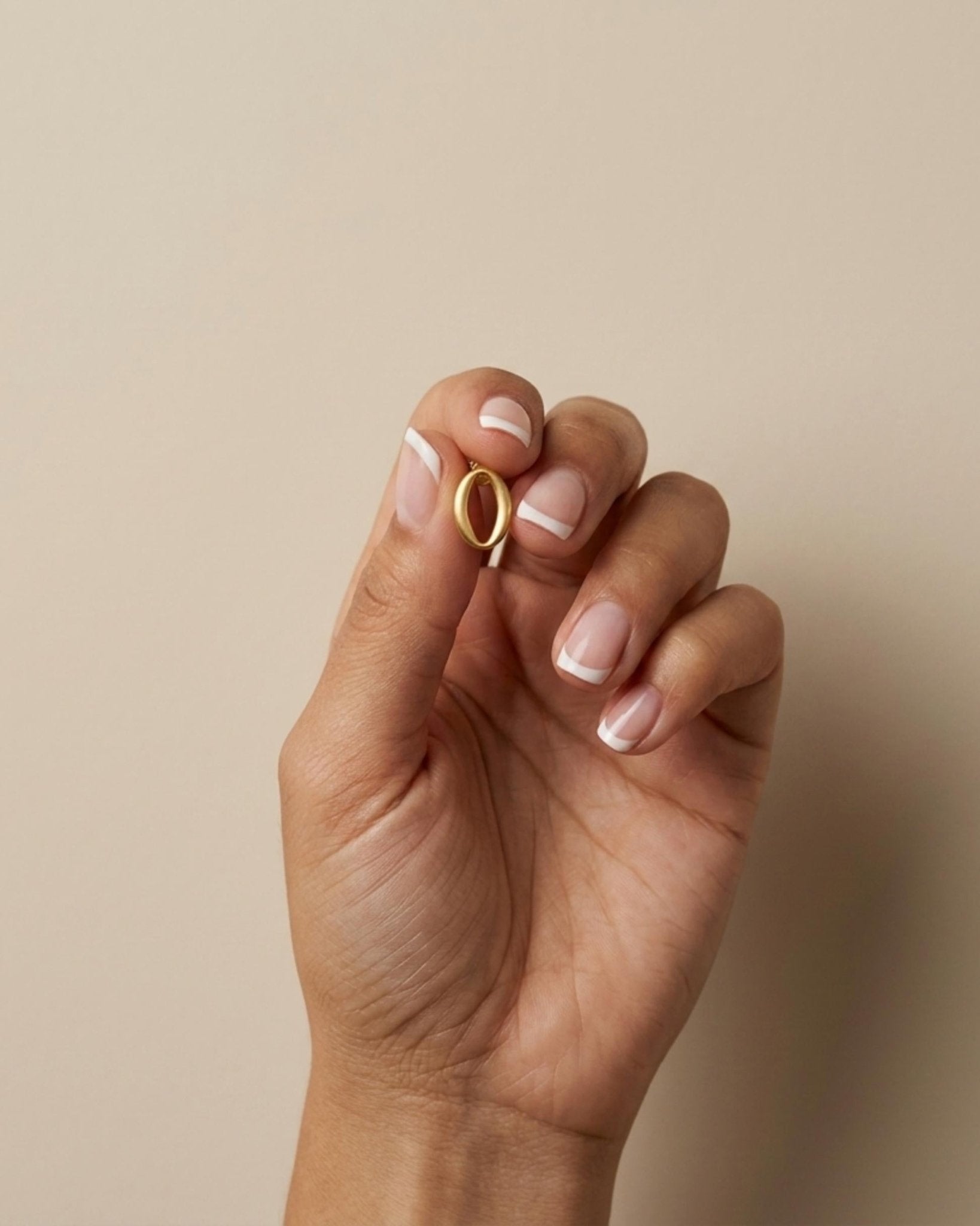 SIGRID Waterproof 18K Gold Plated Post Earring - Brushed Stainless Steel - DANSK Copenhagen