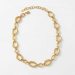 SIGRID Waterproof 18K Gold Plated Short Necklace - Brushed Stainless Steel - DANSK Copenhagen