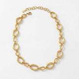 SIGRID Waterproof 18K Gold Plated Short Necklace - Brushed Stainless Steel - DANSK Copenhagen
