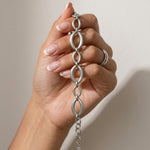 SIGRID Waterproof Silver Stainless Steel Bracelet - Brushed Finish - DANSK Copenhagen