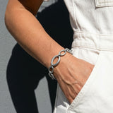SIGRID Waterproof Silver Stainless Steel Bracelet - Brushed Finish - DANSK Copenhagen