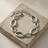 SIGRID Waterproof Silver Stainless Steel Bracelet - Brushed Finish - DANSK Copenhagen