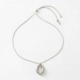 SIGRID Waterproof Silver Stainless Steel Long Necklace - Adjustable Chain & Brushed Finish - DANSK Copenhagen