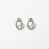 SIGRID Waterproof Silver Stainless Steel Post Earring - Brushed Finish - DANSK Copenhagen