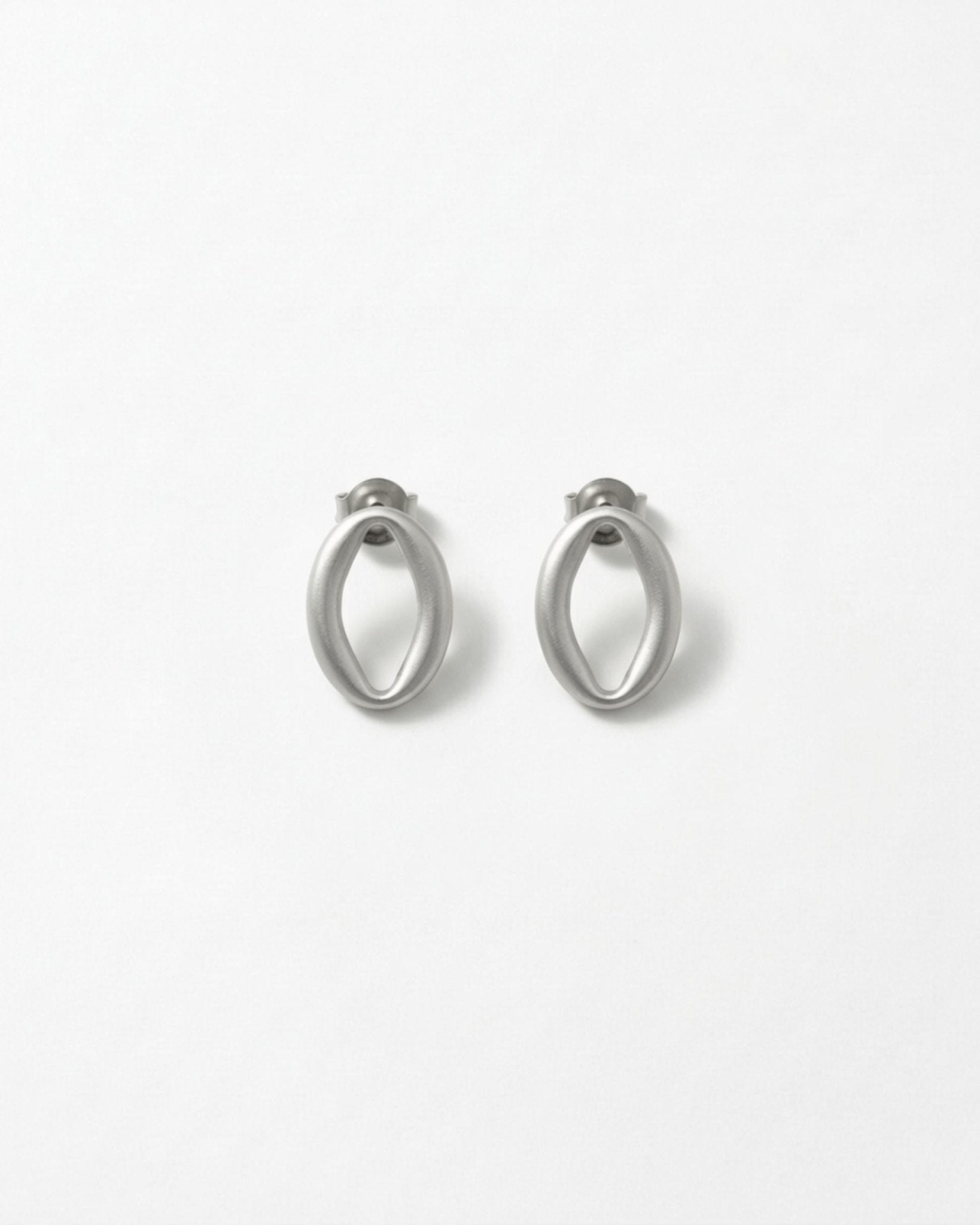 SIGRID Waterproof Silver Stainless Steel Post Earring - Brushed Finish - DANSK Copenhagen