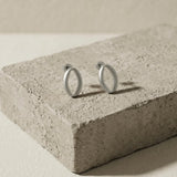 SIGRID Waterproof Silver Stainless Steel Post Earring - Brushed Finish - DANSK Copenhagen