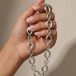 SIGRID Waterproof Silver Stainless Steel Short Necklace - Brushed Finish - DANSK Copenhagen