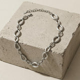 SIGRID Waterproof Silver Stainless Steel Short Necklace - Brushed Finish - DANSK Copenhagen