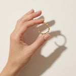 SOL Waterproof 18K Gold Plated Hoops - Hammered Stainless Steel - DANSK Copenhagen