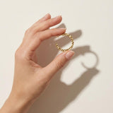 SOL Waterproof 18K Gold Plated Hoops - Hammered Stainless Steel - DANSK Copenhagen
